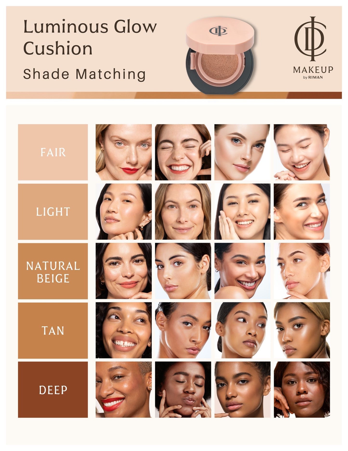 ICD BEAUTY Luminous Moist Cushion SPF50+PA- - Glo with riman aus - ICD - Riman